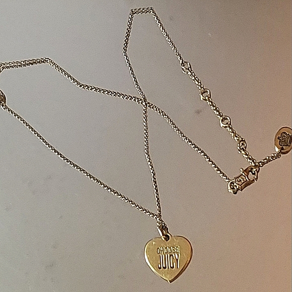 ⭐️RARE Juicy Couture Golden Sagittarius Heart Choose Juicy Charm Necklace - Picture 8 of 9